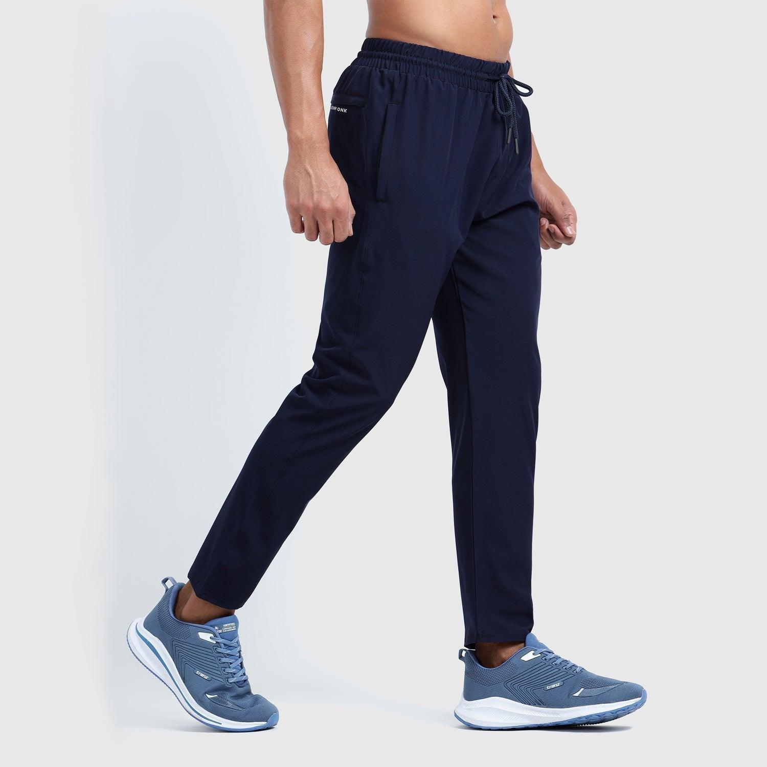 Denmonk: Elevate your look with these stayactive sharp midnight navy Trackpant for mens.