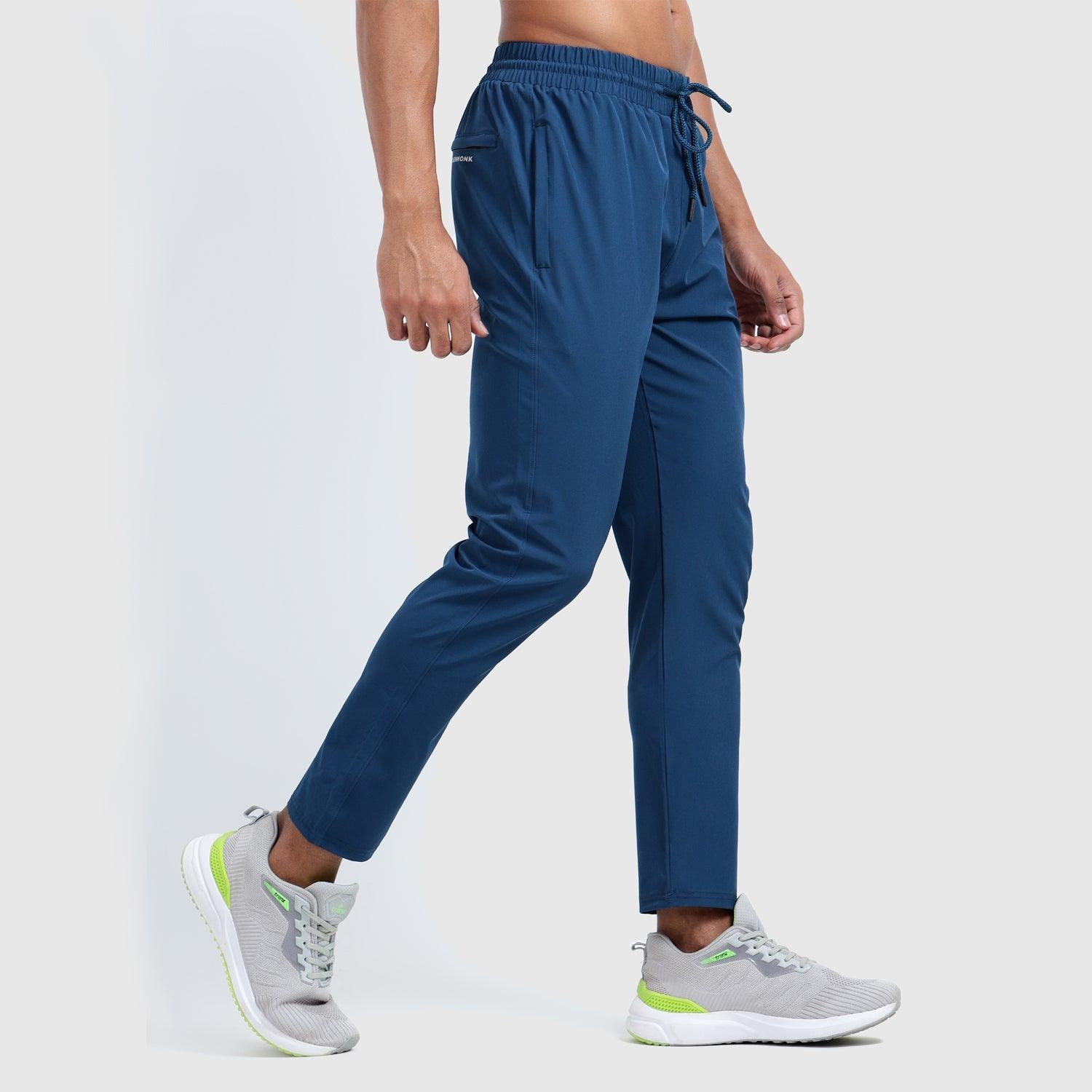 Denmonk: Elevate your look with these stayactive sharp regal blue Trackpant for mens.