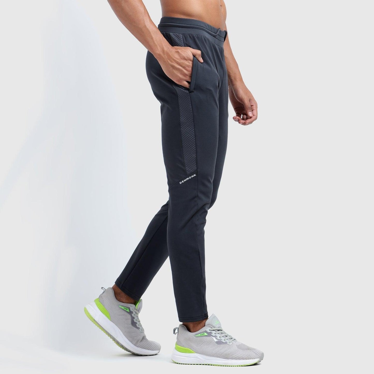 Denmonk: Elevate your look with these Urbanstribe sharp charcoal joggers for mens.