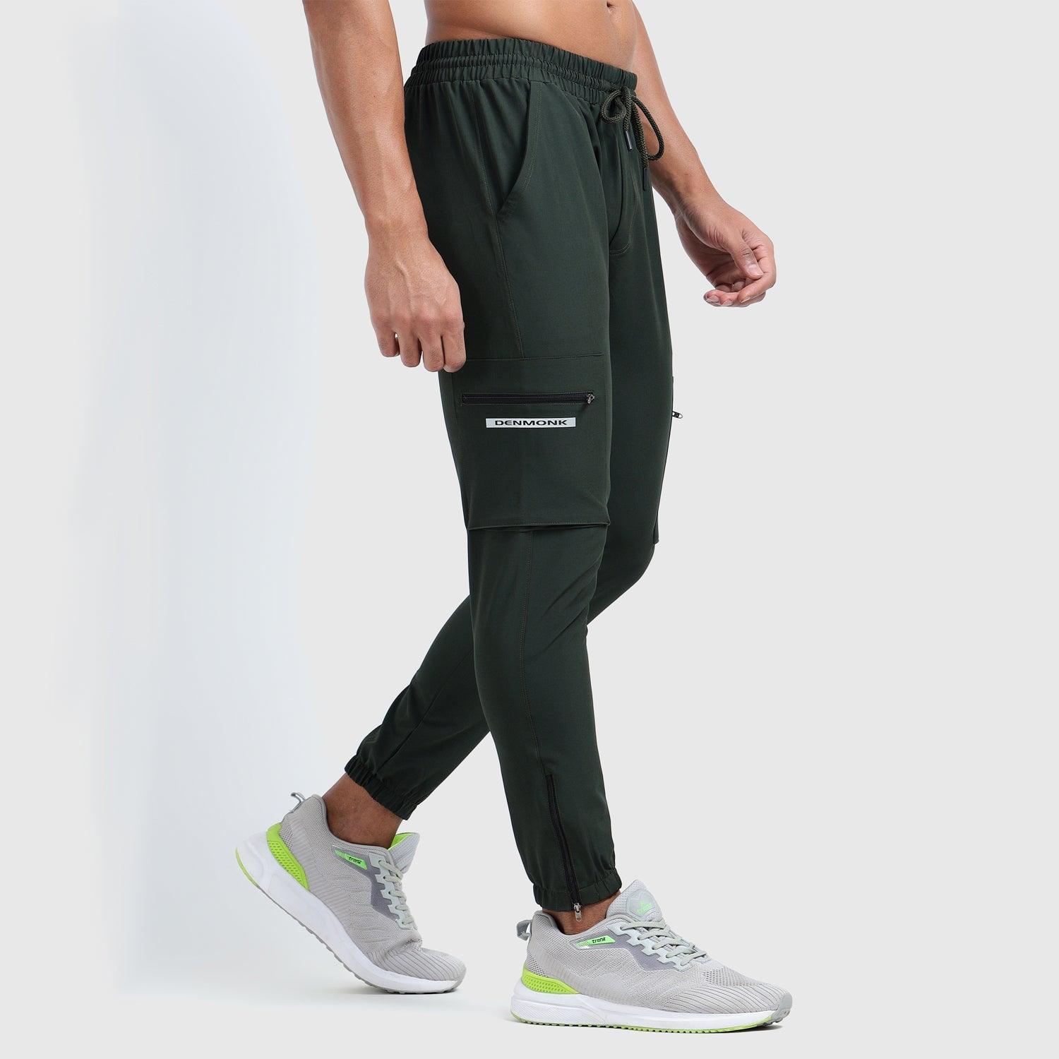 Denmonk: Elevate your look with these Trekcrago sharp core olive Trackpant for mens.