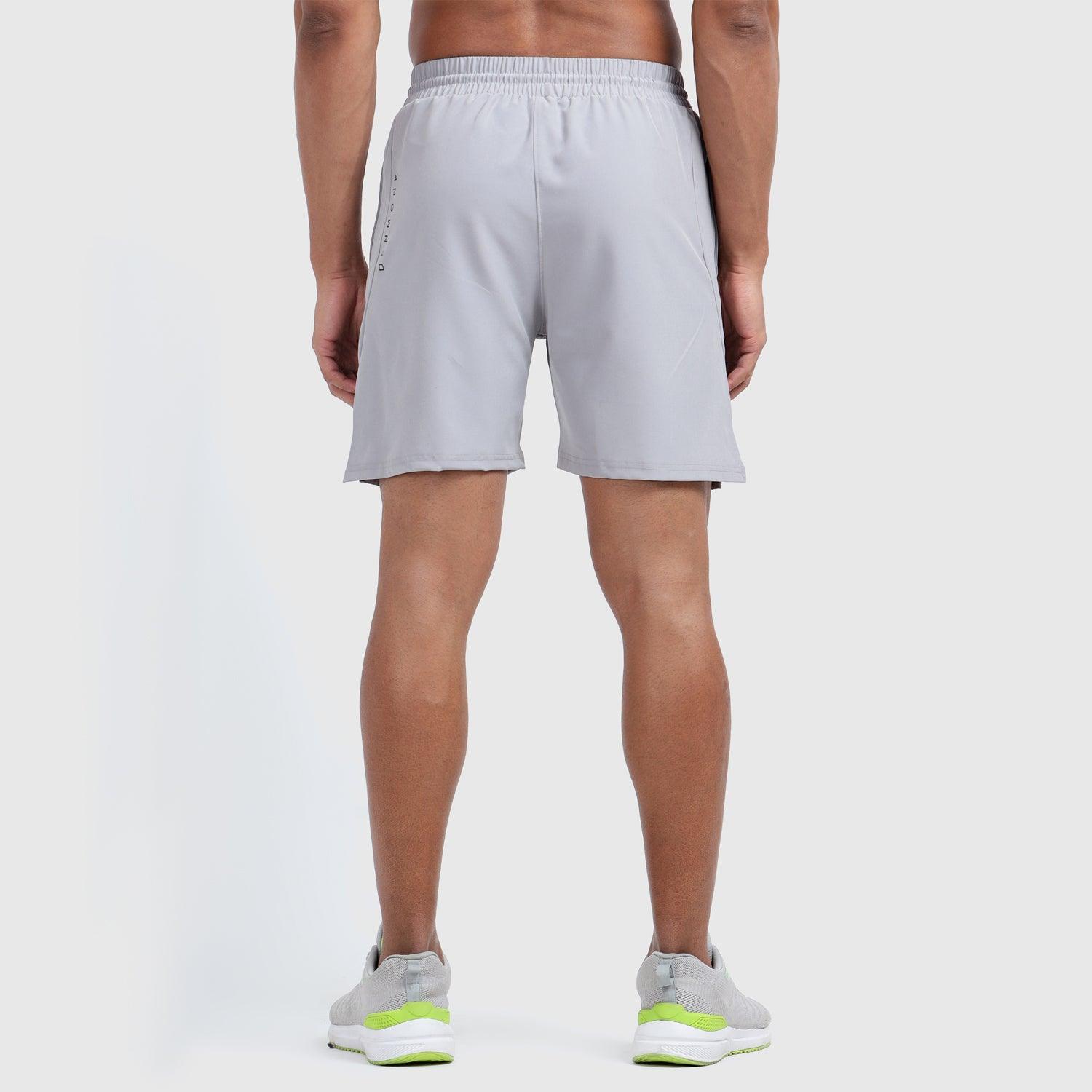 Denmonk's fashionable Coastline Comfort light grey shorts for men will boost your level of gym fitness.