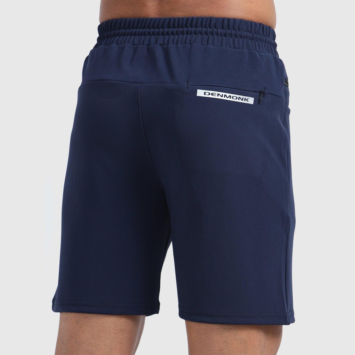 Denmonk's fashionable Retroglide Shorts midnight navy shorts for men will boost your level of gym fitness.