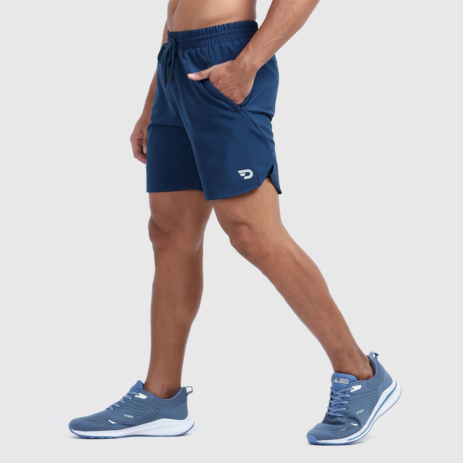 Denmonk's fashionable 2-IN-1 SHORTS regal blue shorts for men will boost your level of gym fitness.