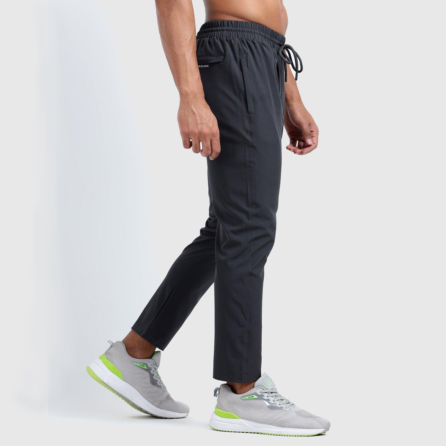 Denmonk: Elevate your look with these Stayactive sharp charcoal Trackpant for mens.