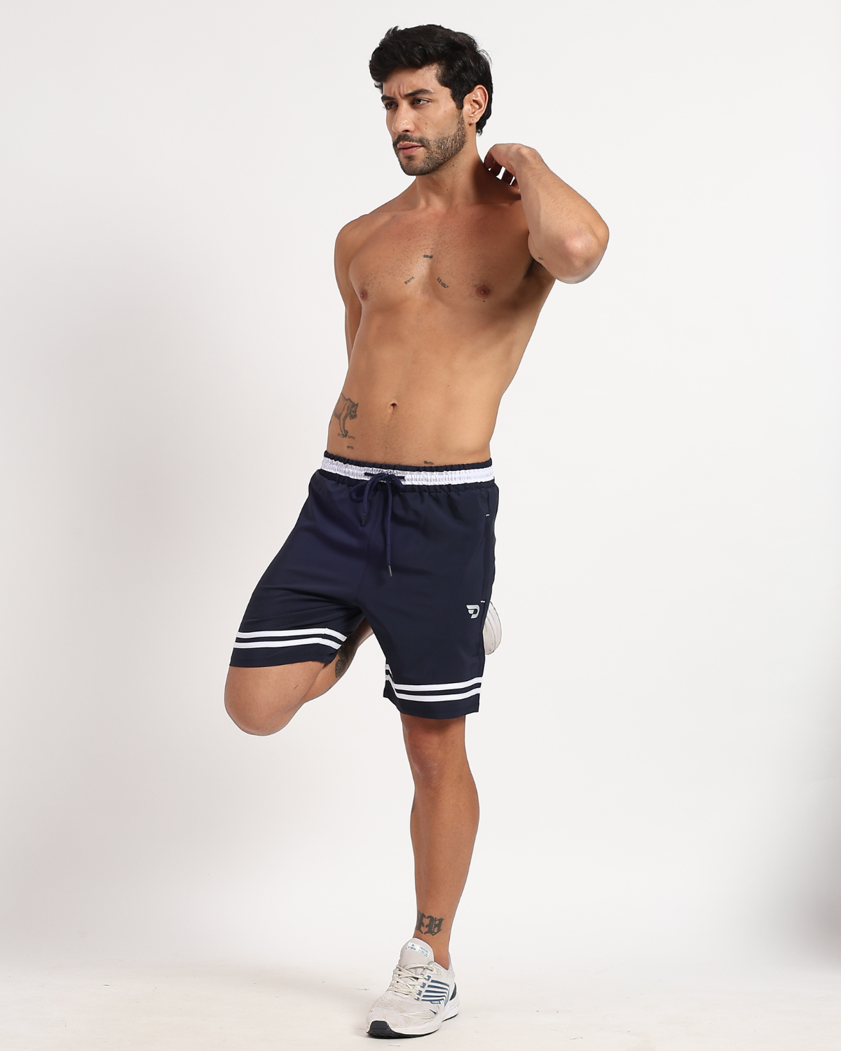 White Stripe Shorts