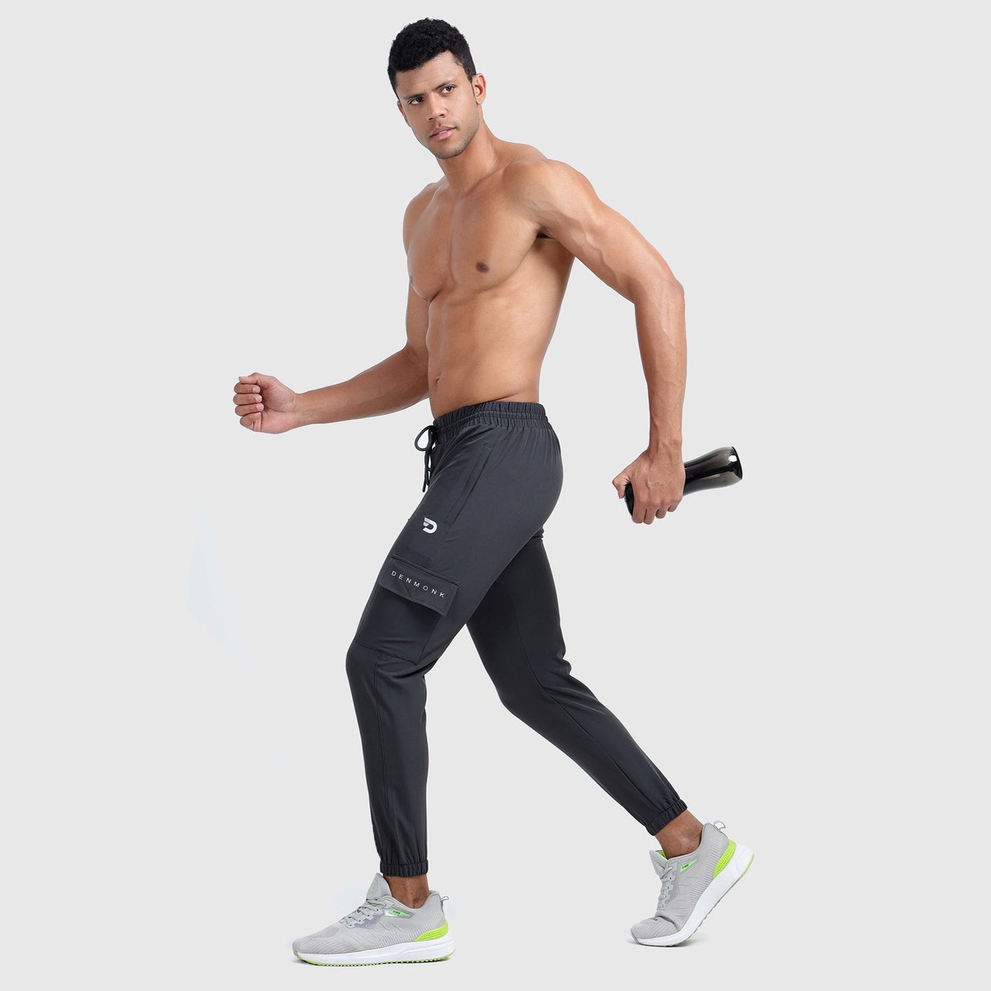 Denmonk: Elevate your look with these Cragopro sharp charcoal Trackpant for mens.