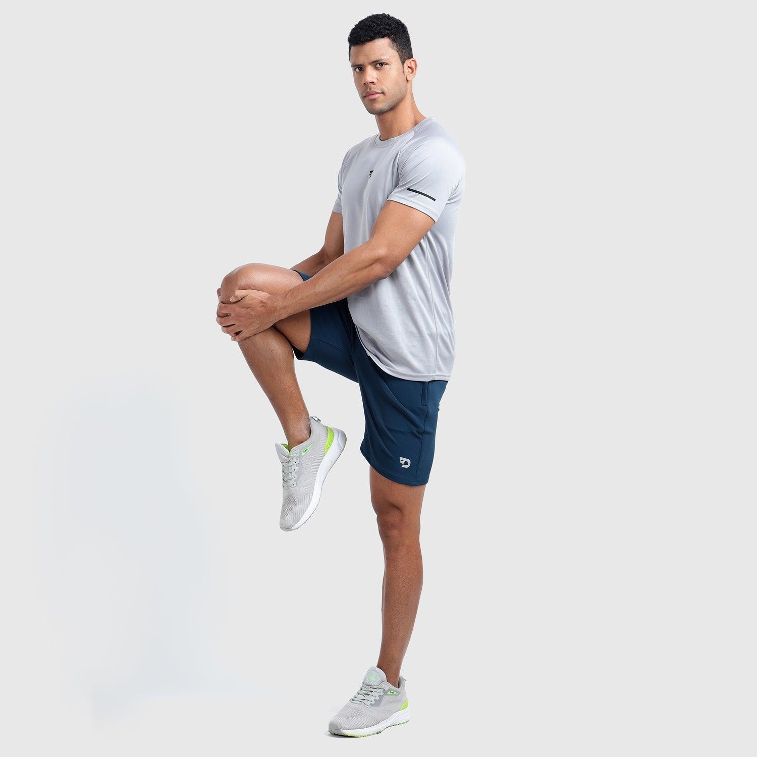 Denmonk's fashionable Trekready regal blue shorts for men will boost your level of gym fitness.