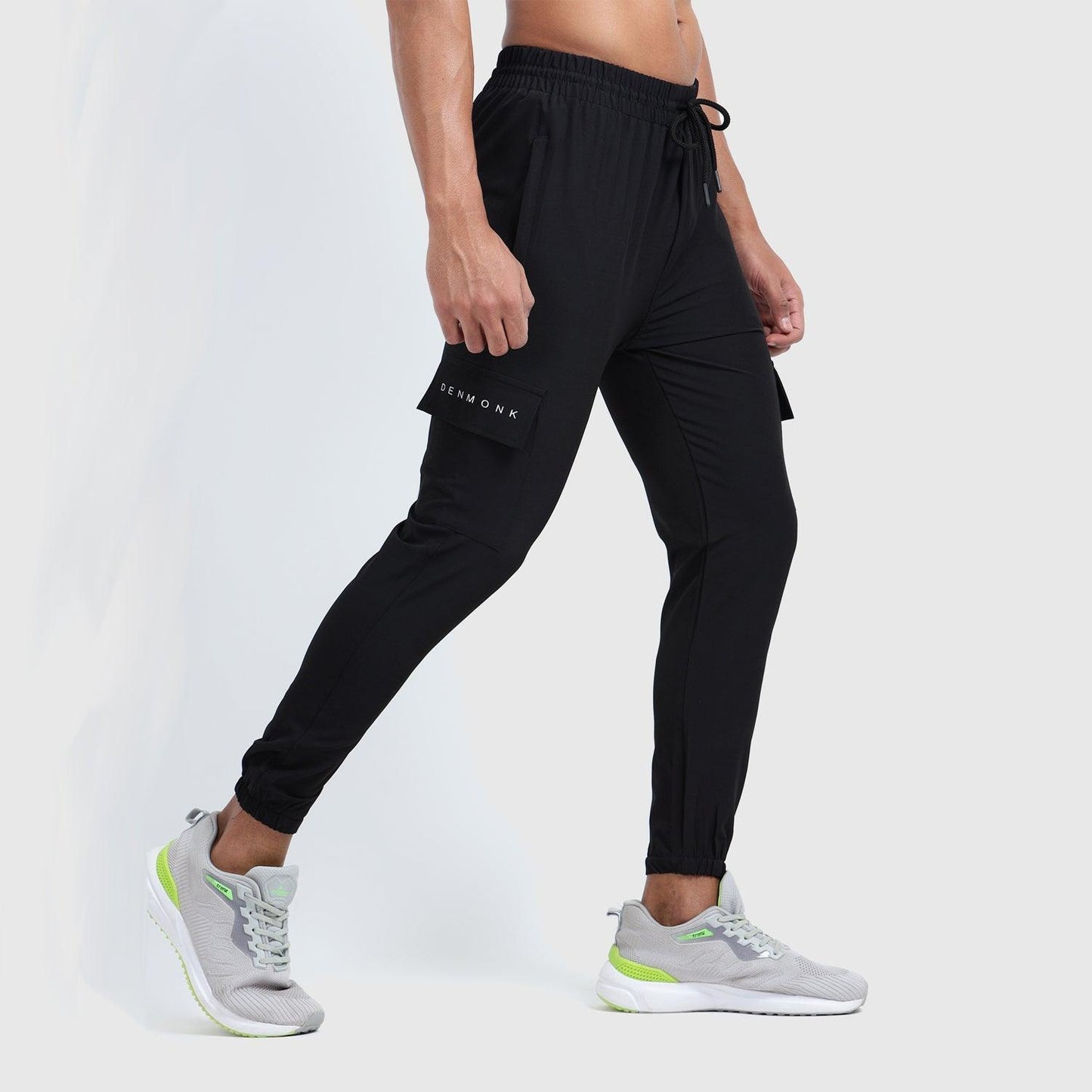 Denmonk: Elevate your look with these Cragopro sharp black Trackpant for mens.