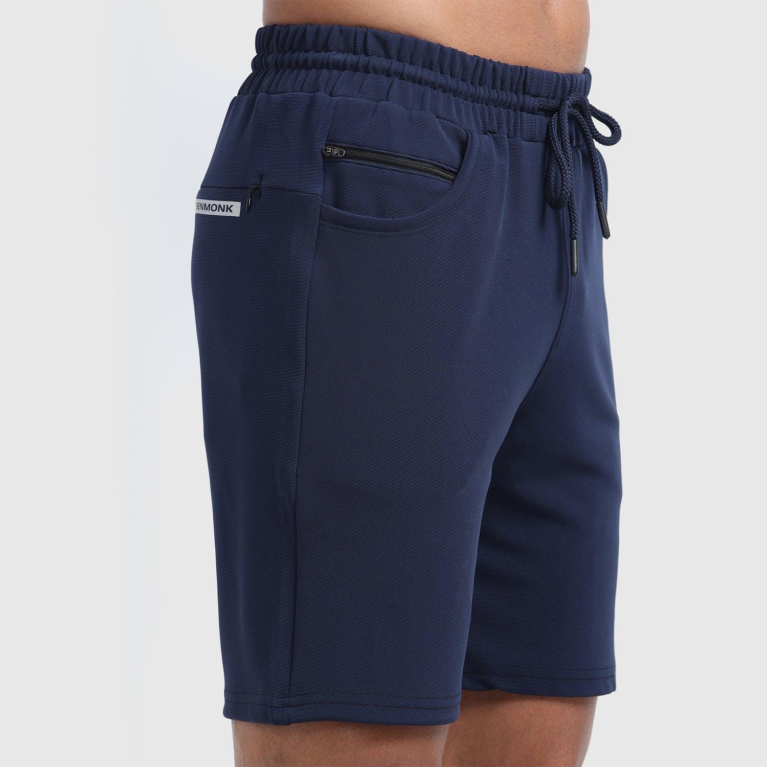 Denmonk's fashionable Retroglide Shorts midnight navy shorts for men will boost your level of gym fitness.