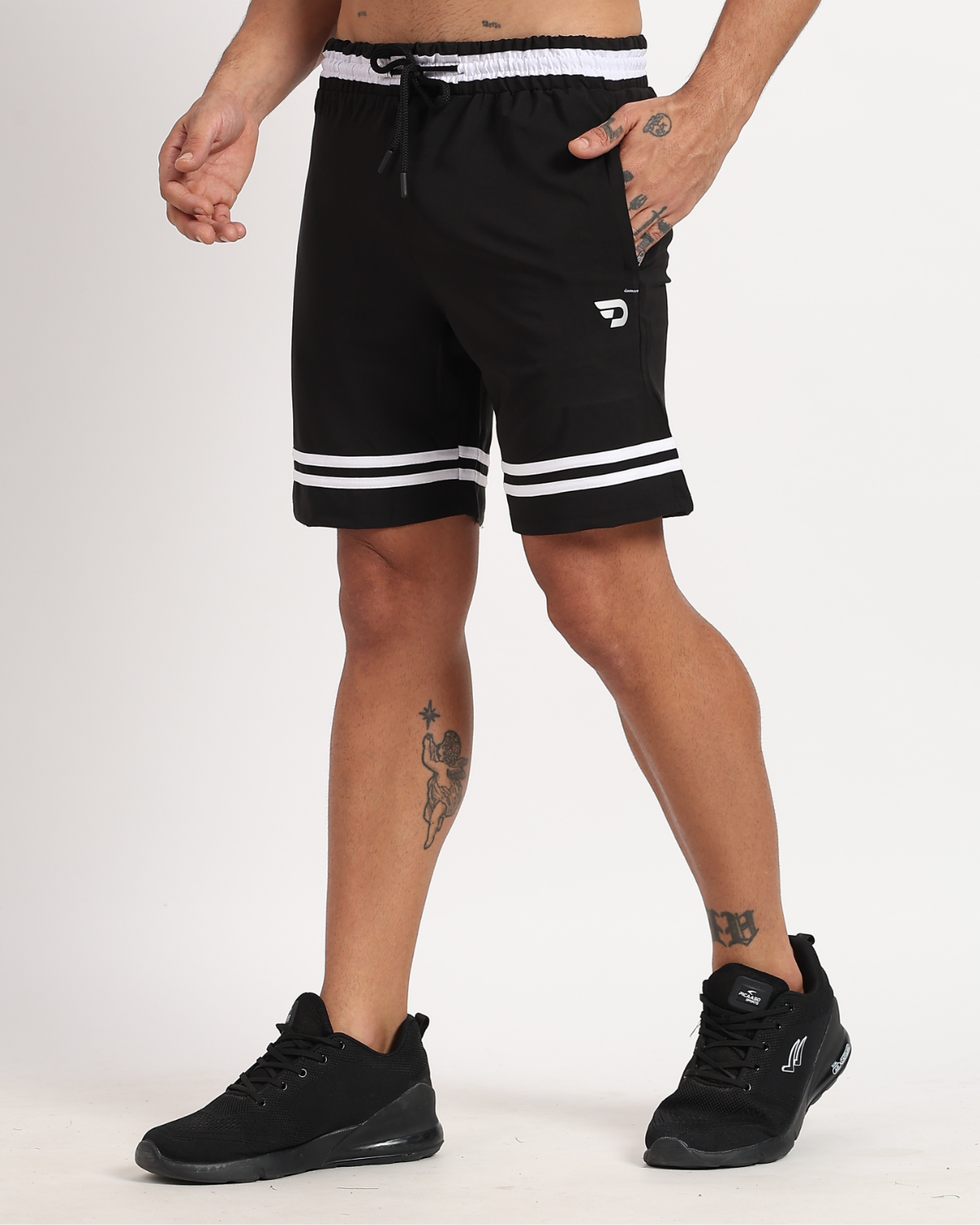 White Stripe Shorts