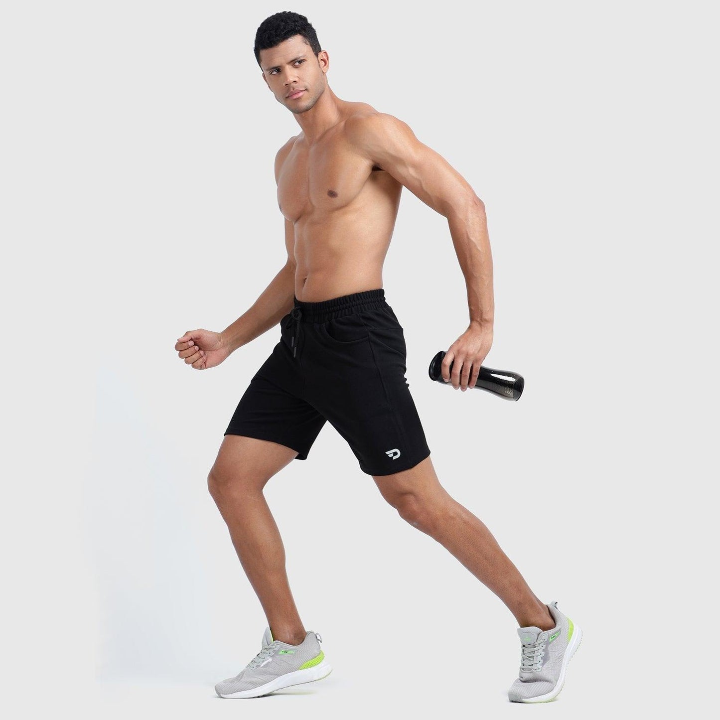 Denmonk's fashionable Retroglide Shorts black shorts for men will boost your level of gym fitness.