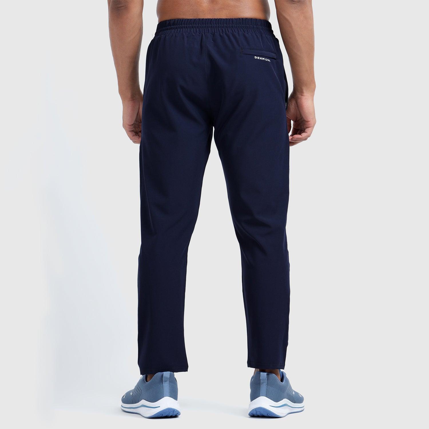 Denmonk: Elevate your look with these stayactive sharp midnight navy Trackpant for mens.