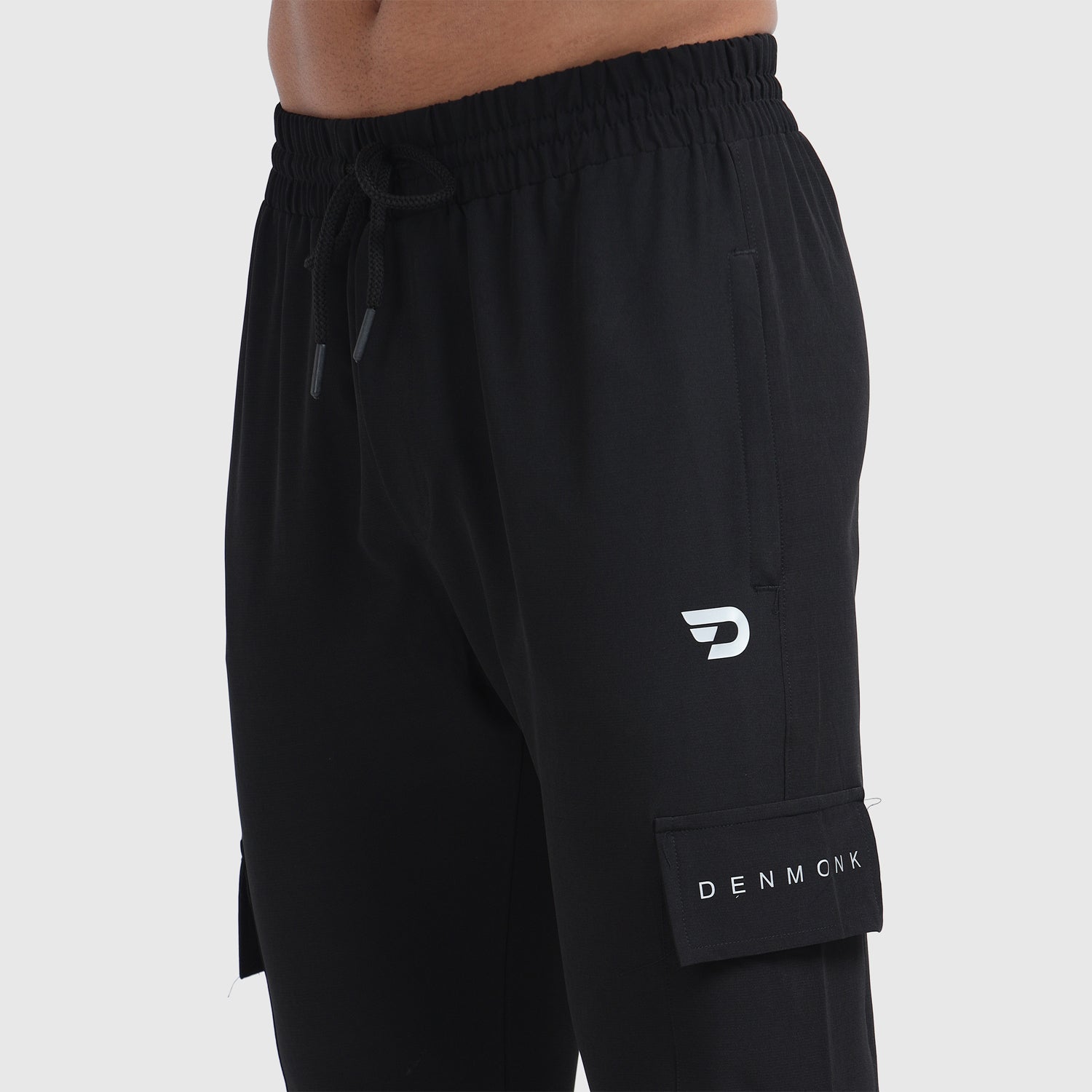 Denmonk: Elevate your look with these Cragopro sharp black Trackpant for mens.