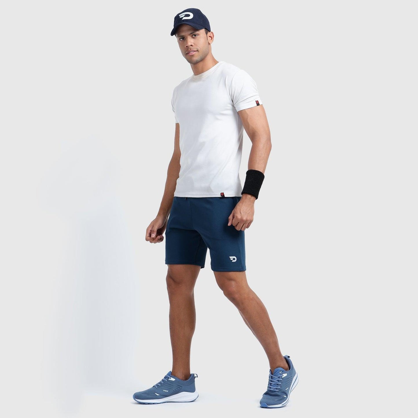 Denmonk's fashionable Retroglide Shorts regal blue shorts for men will boost your level of gym fitness.