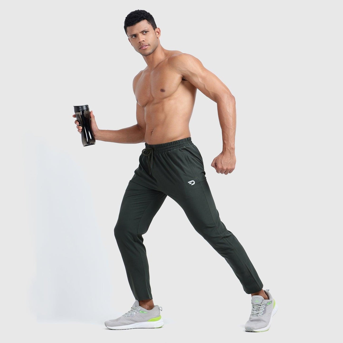 Denmonk: Elevate your look with these stayactive sharp core olive Trackpant for mens.