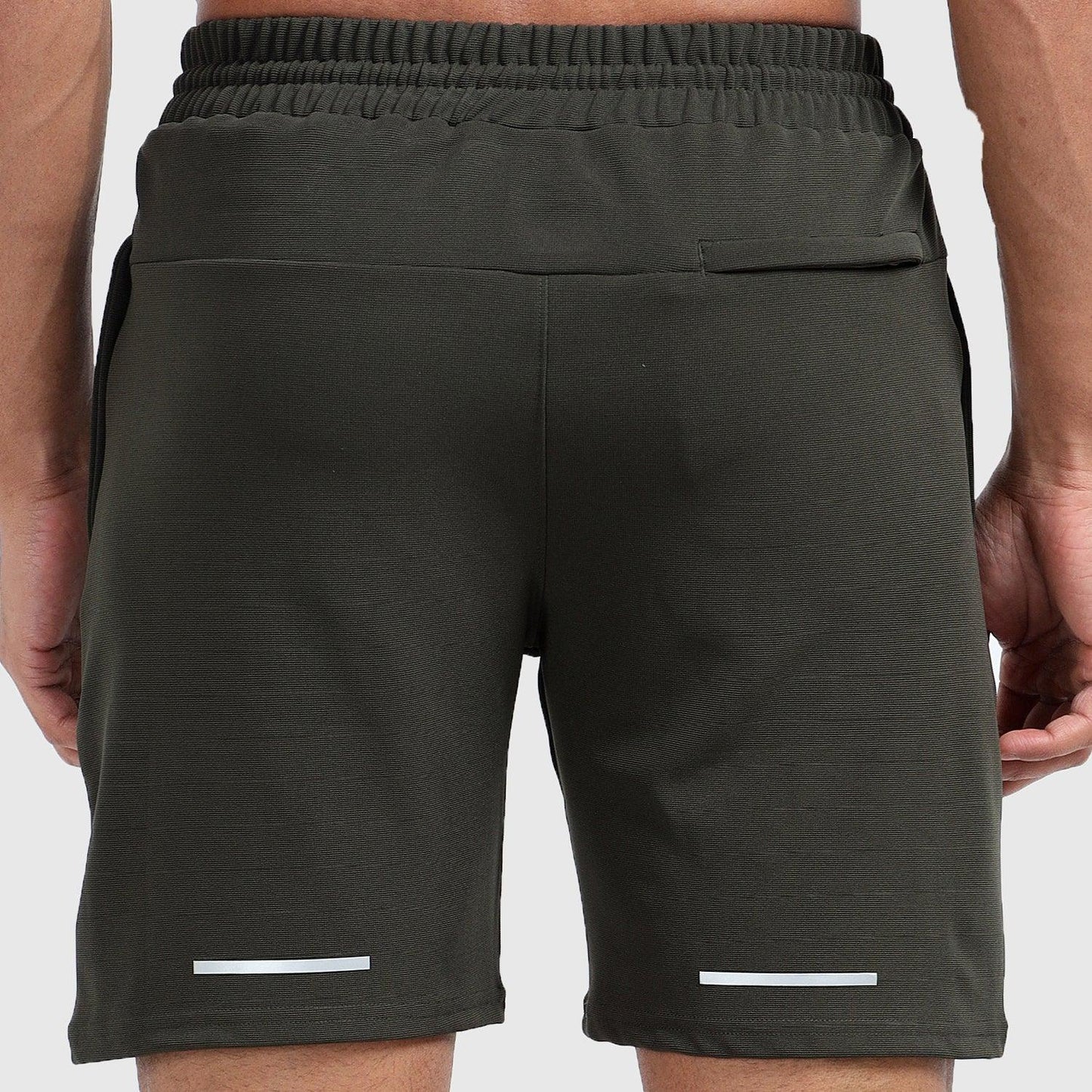 Denmonk's fashionable Trekready core olive shorts for men will boost your level of gym fitness.