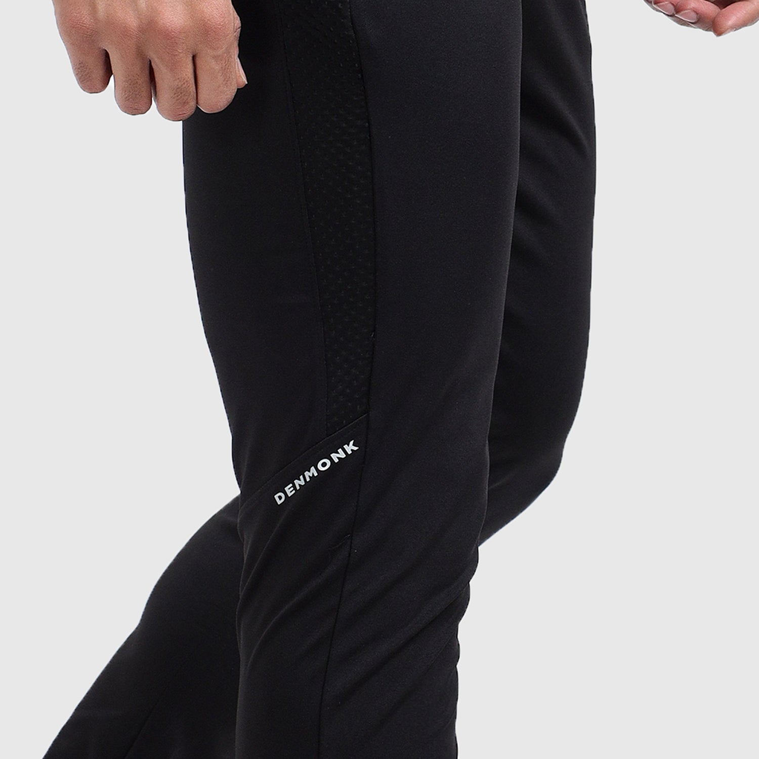 Denmonk: Elevate your look with these Urbanstribe sharp black joggers for mens.