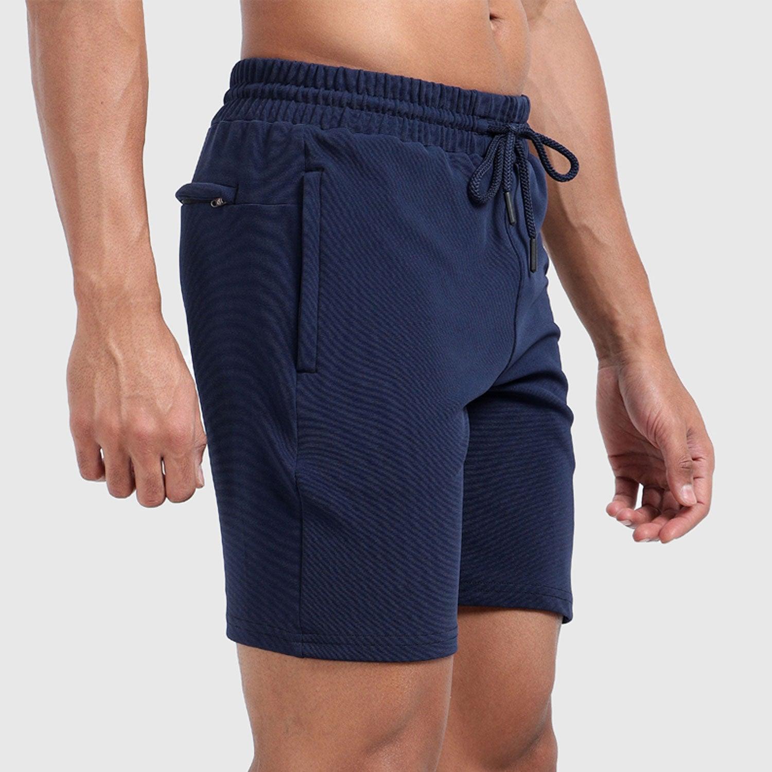 Denmonk's fashionable Trekready midnight navy shorts for men will boost your level of gym fitness.