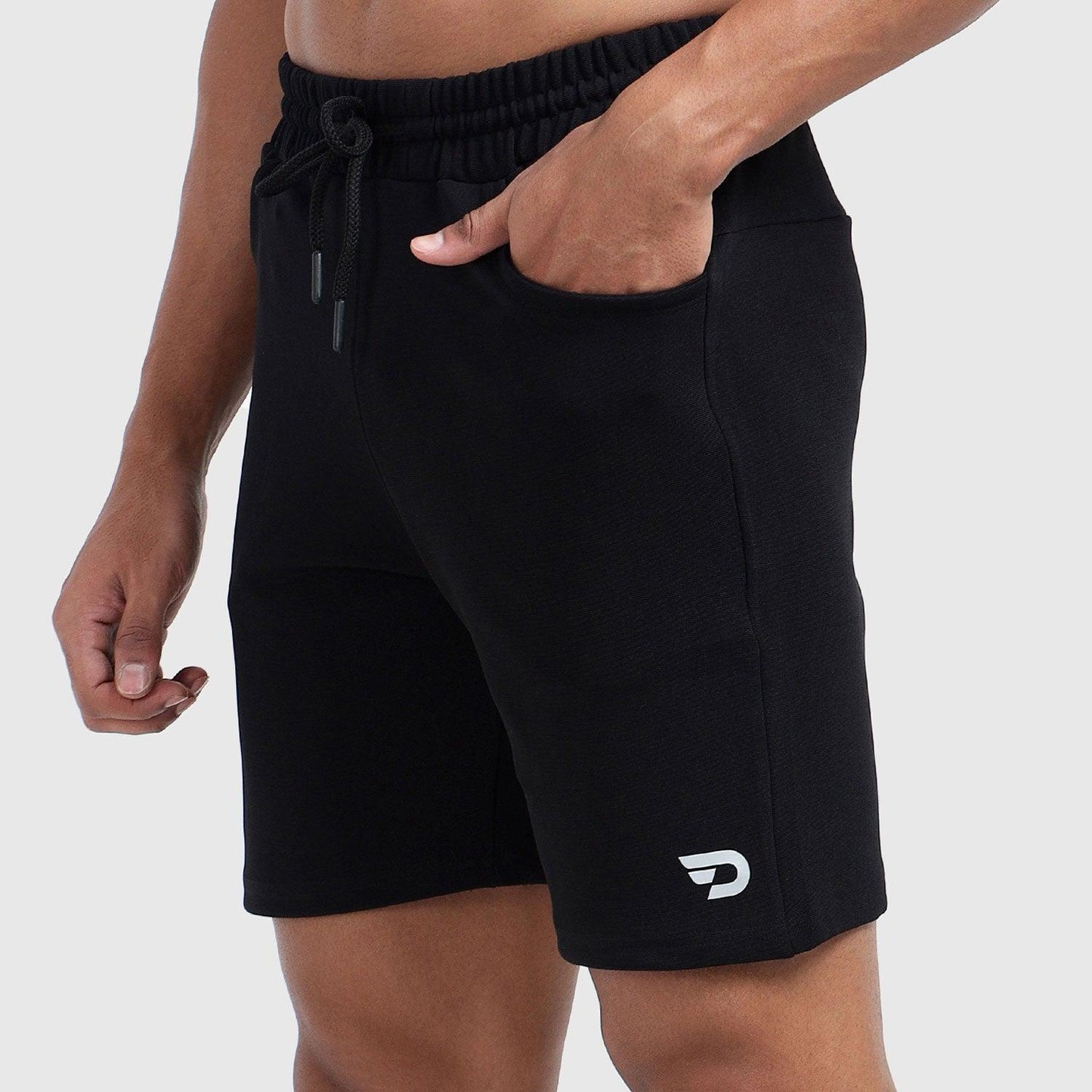 Denmonk's fashionable Retroglide Shorts black shorts for men will boost your level of gym fitness.