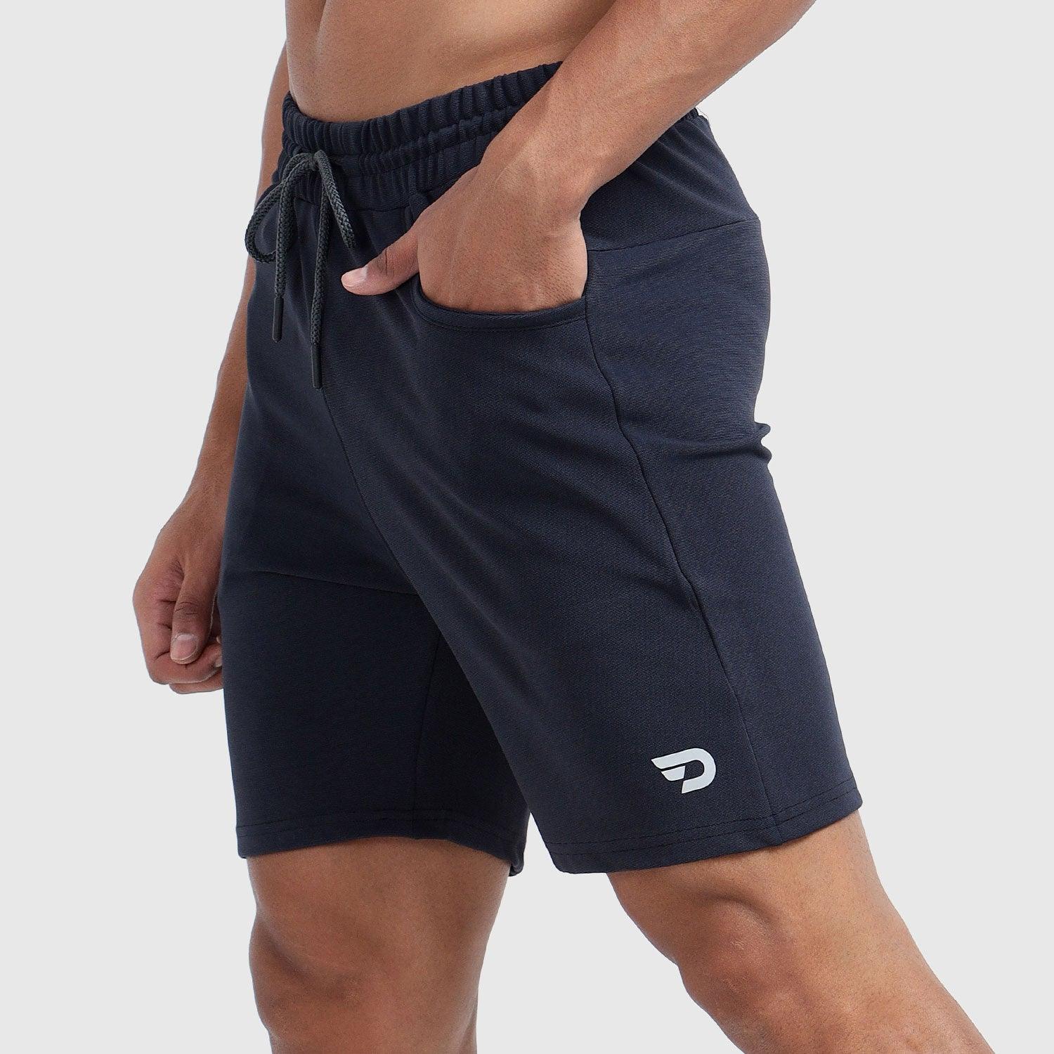 Denmonk's fashionable Retroglide Shorts charcoal shorts for men will boost your level of gym fitness.