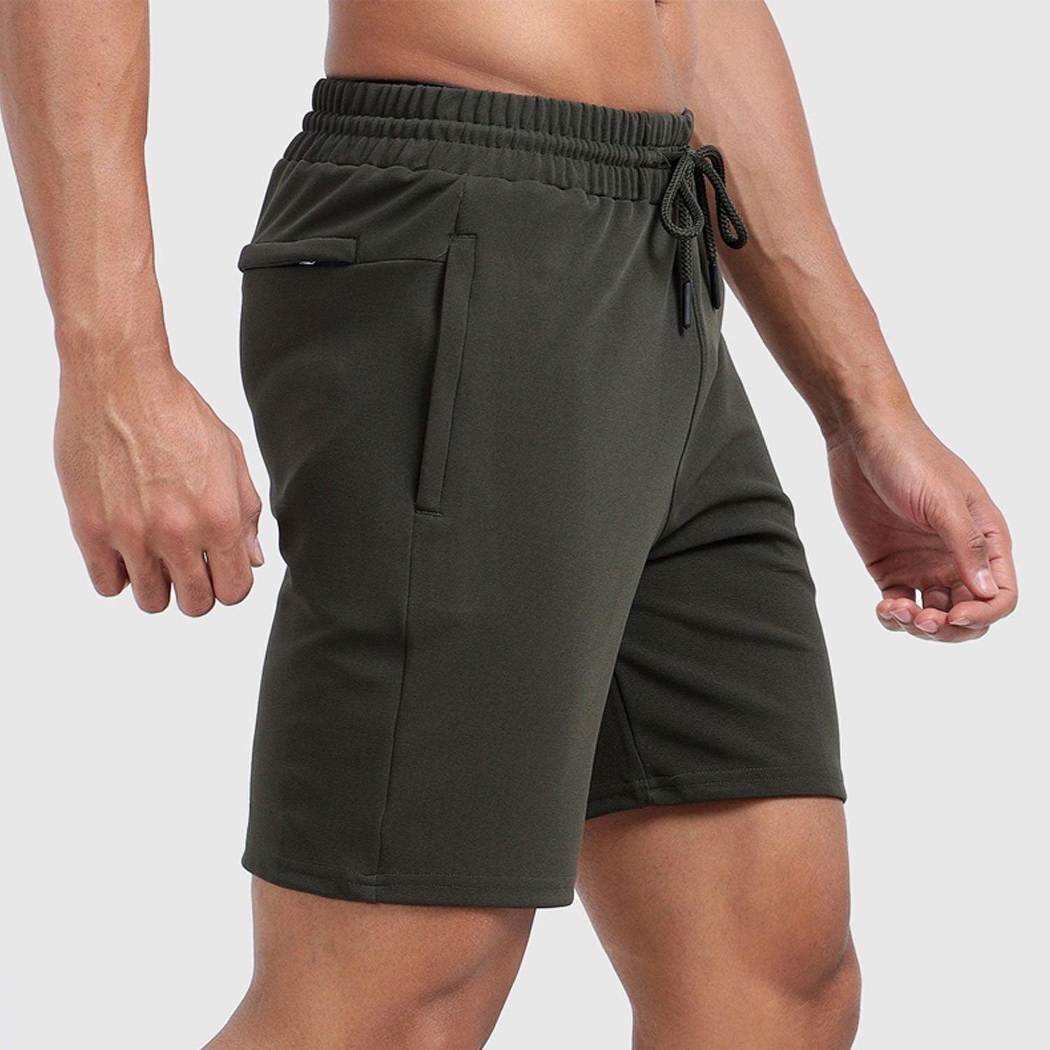 Denmonk's fashionable Trekready core olive shorts for men will boost your level of gym fitness.