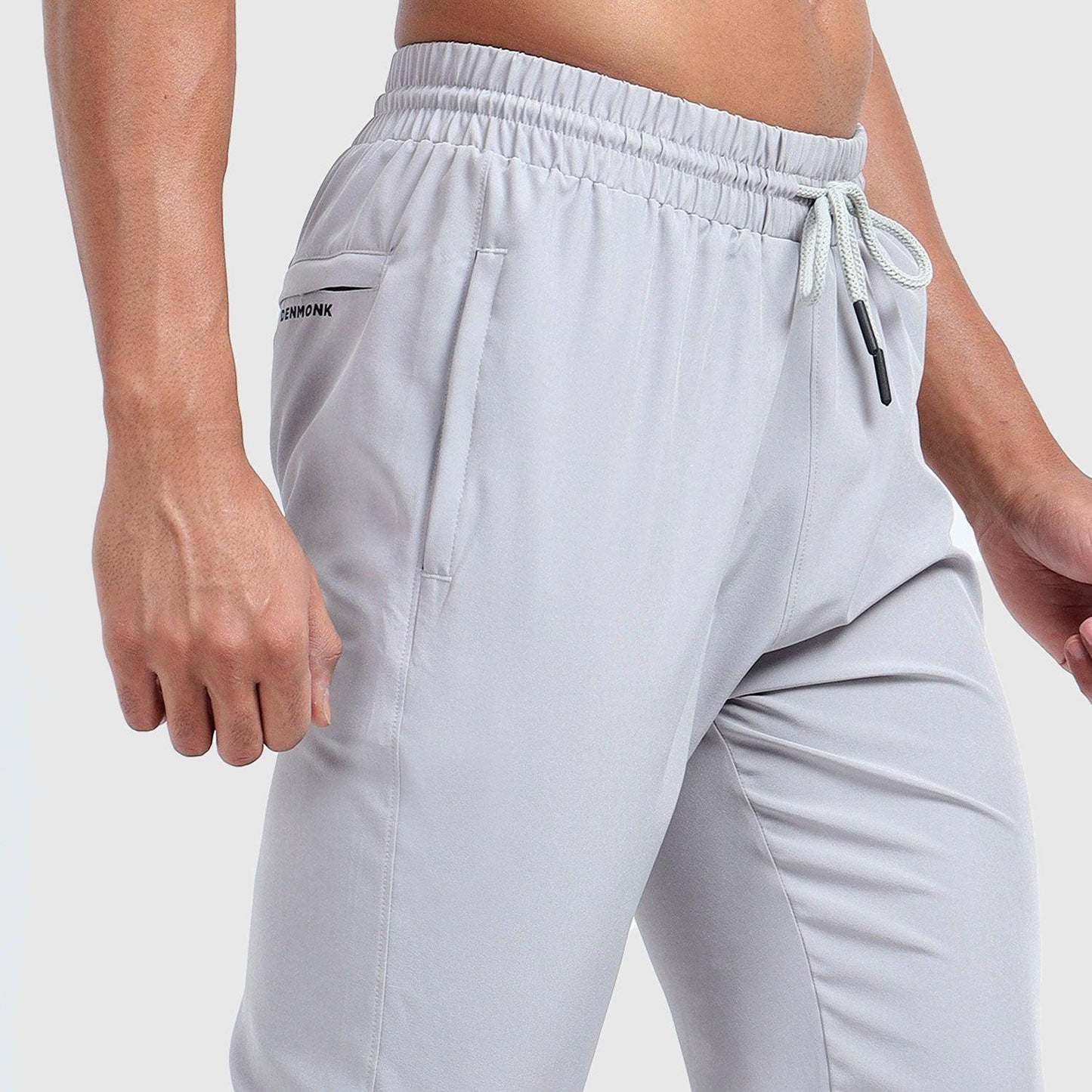 Denmonk: Elevate your look with these stayactive sharp light grey  Trackpant for mens.