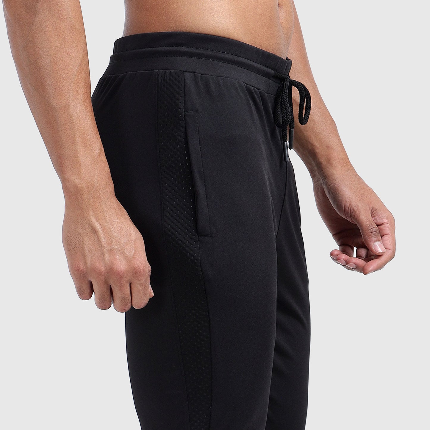 Denmonk: Elevate your look with these Urbanstribe sharp black joggers for mens.