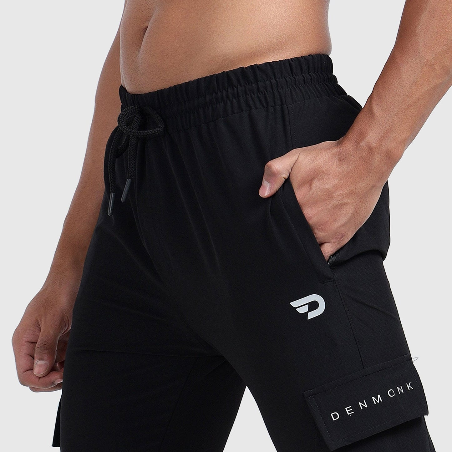 Denmonk: Elevate your look with these Cragopro sharp black Trackpant for mens.
