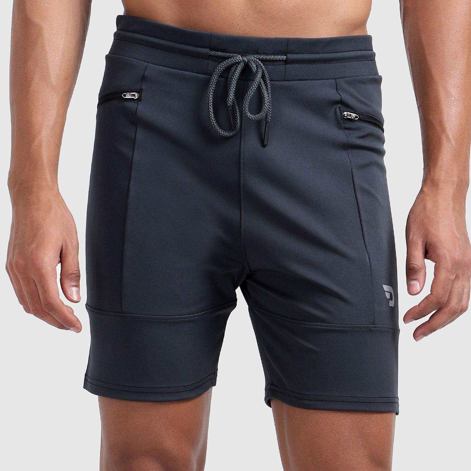 Denmonk's fashionable Power Shorts charcoal shorts for men will boost your level of gym fitness.