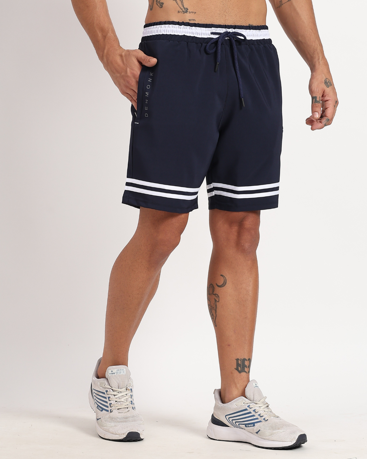 White Stripe Shorts