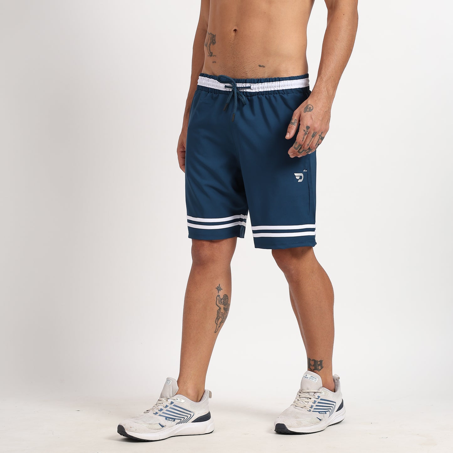 White Stripe Shorts