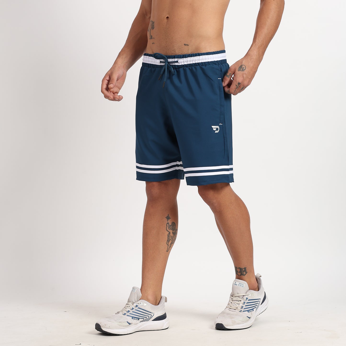 White Stripe Shorts