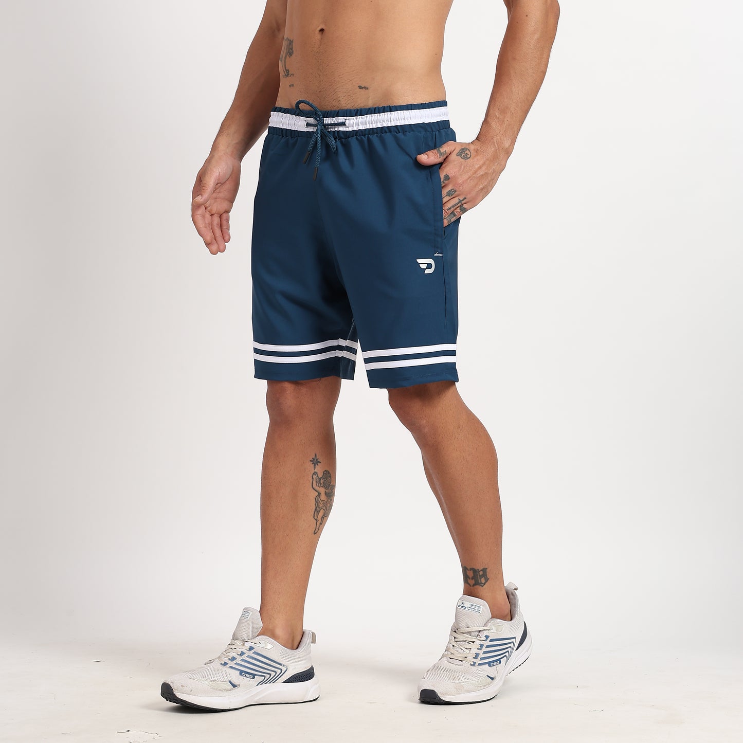White Stripe Shorts