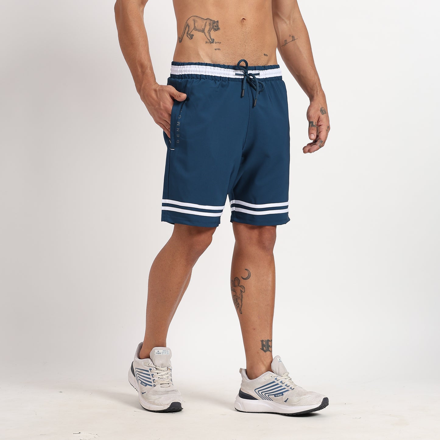 White Stripe Shorts