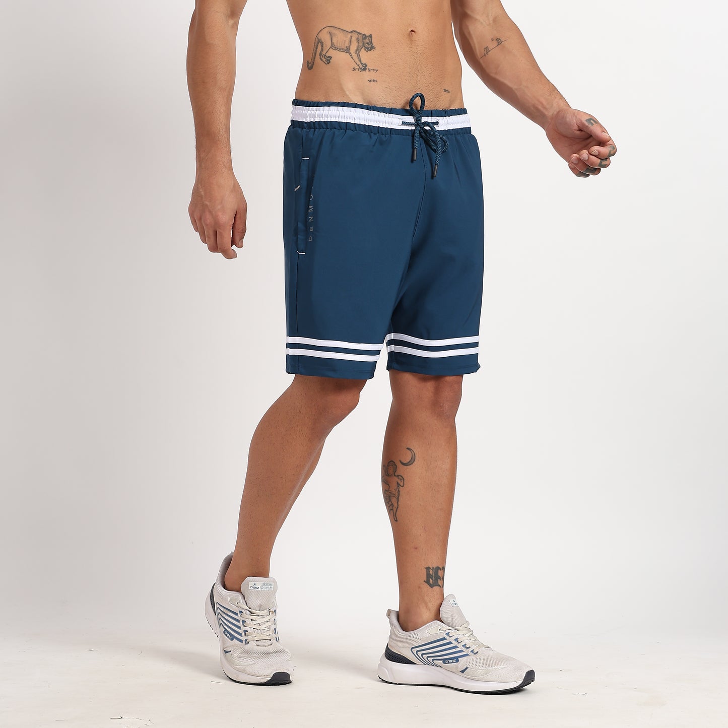 White Stripe Shorts