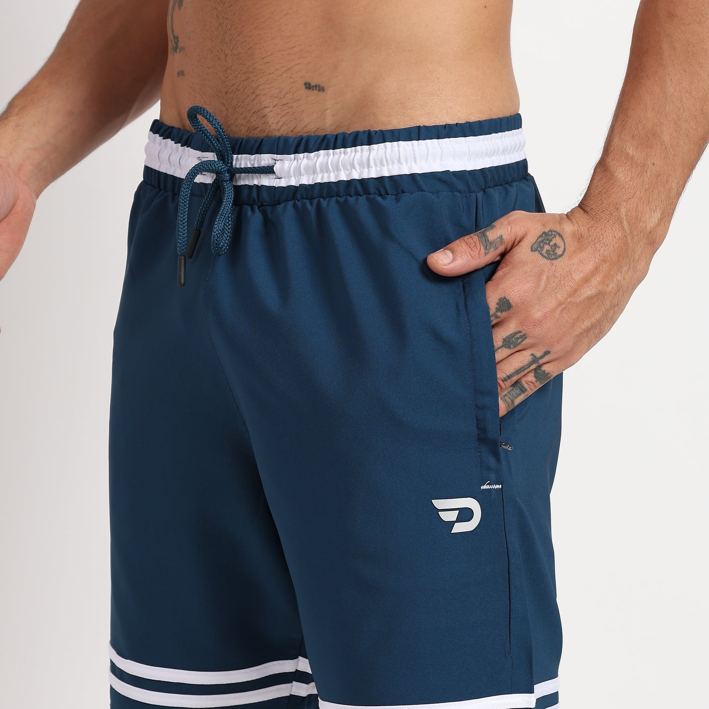 White Stripe Shorts
