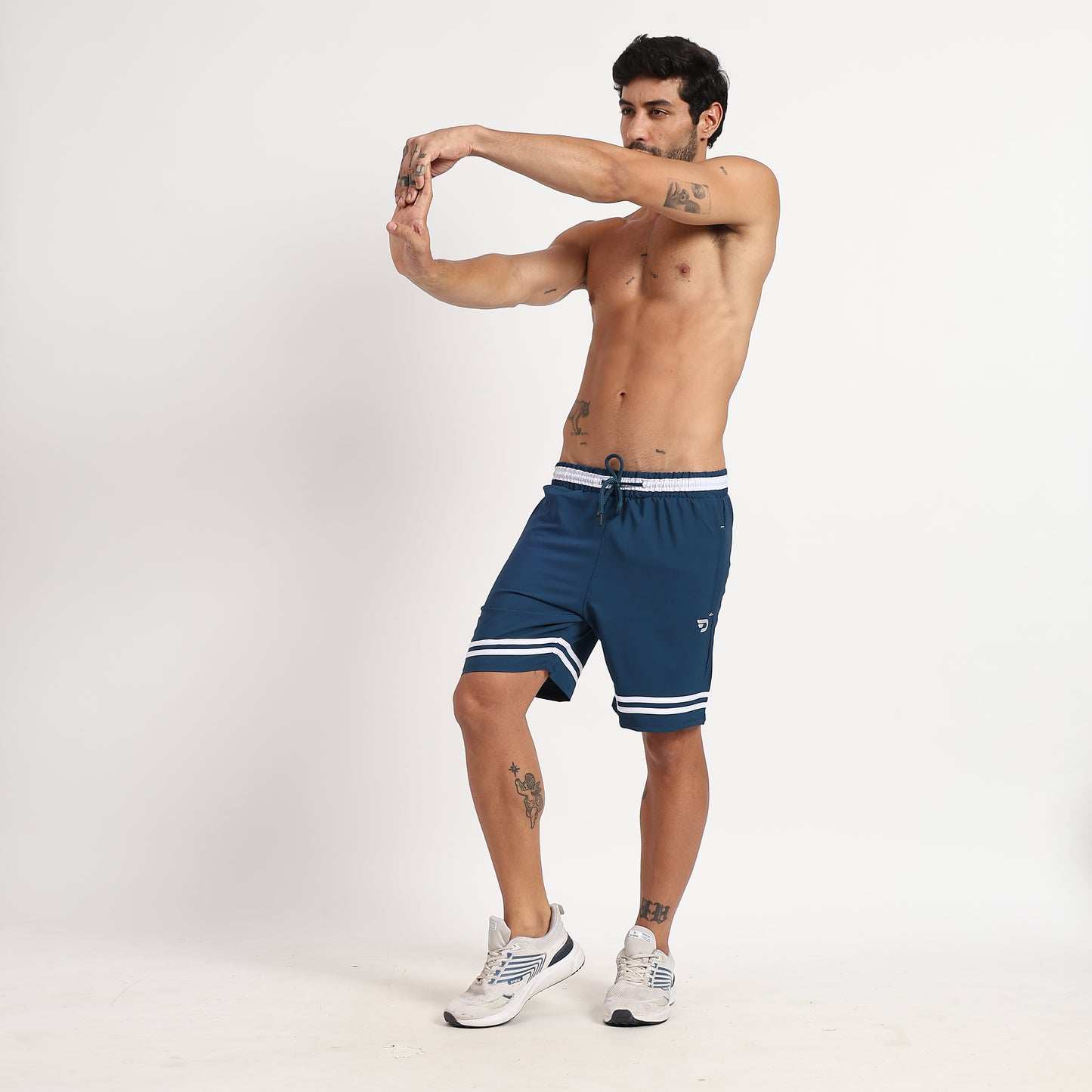 White Stripe Shorts