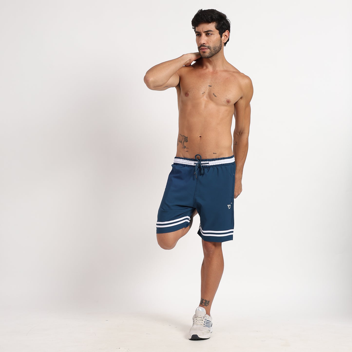 White Stripe Shorts