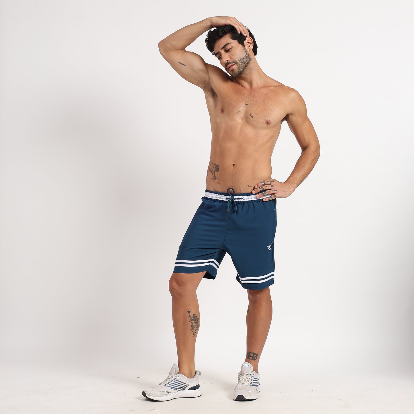 White Stripe Shorts