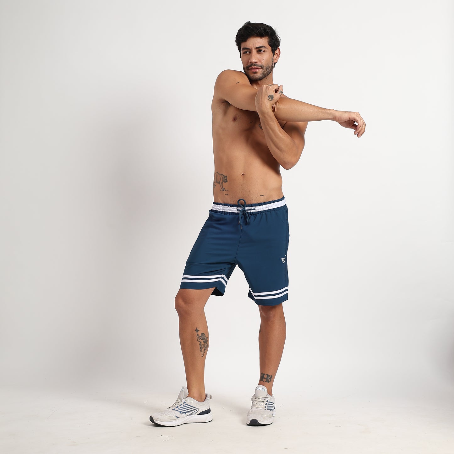 White Stripe Shorts