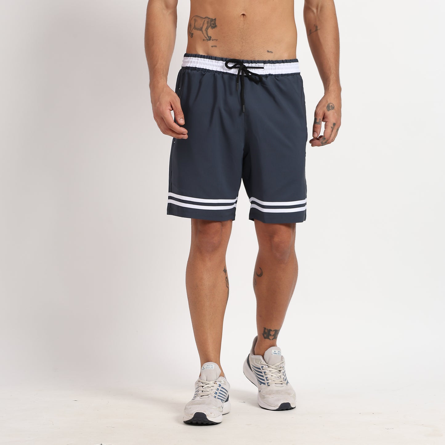 White Stripe Shorts
