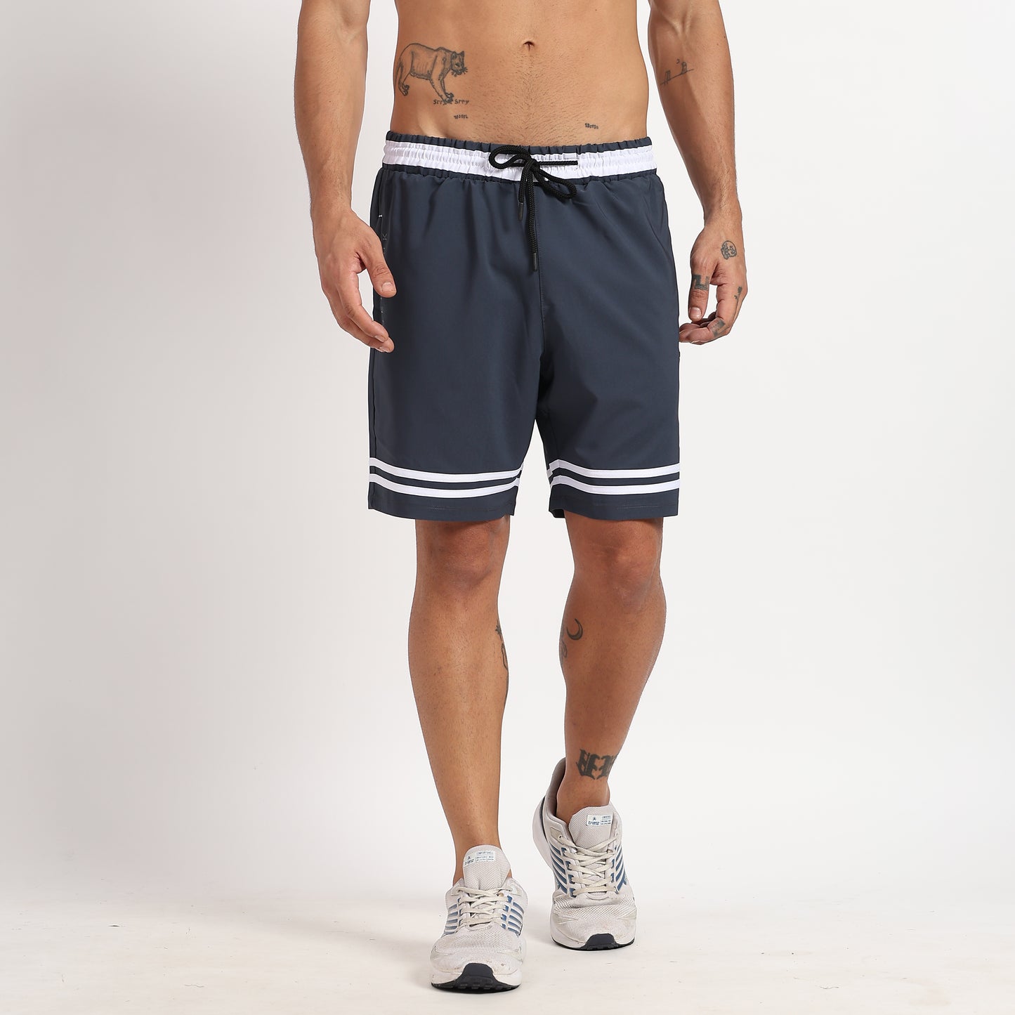 White Stripe Shorts