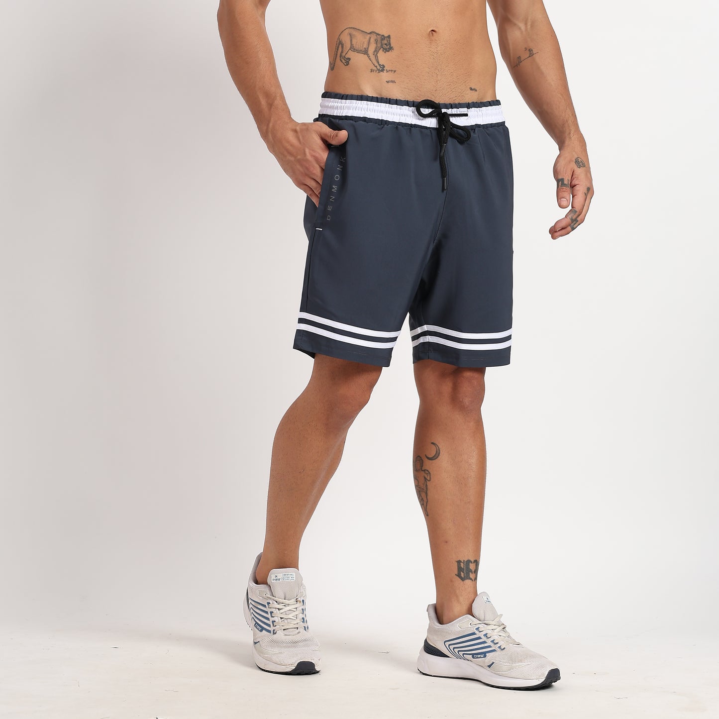 White Stripe Shorts