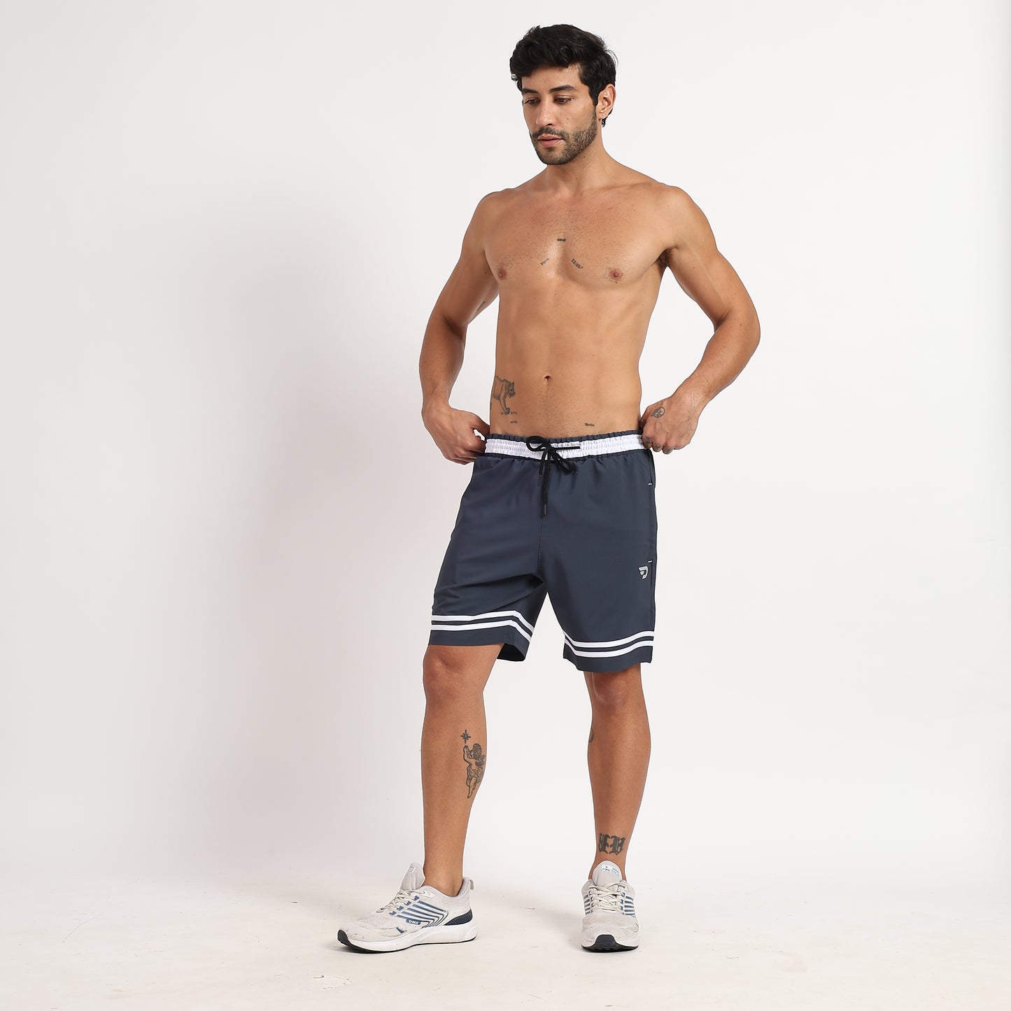 White Stripe Shorts