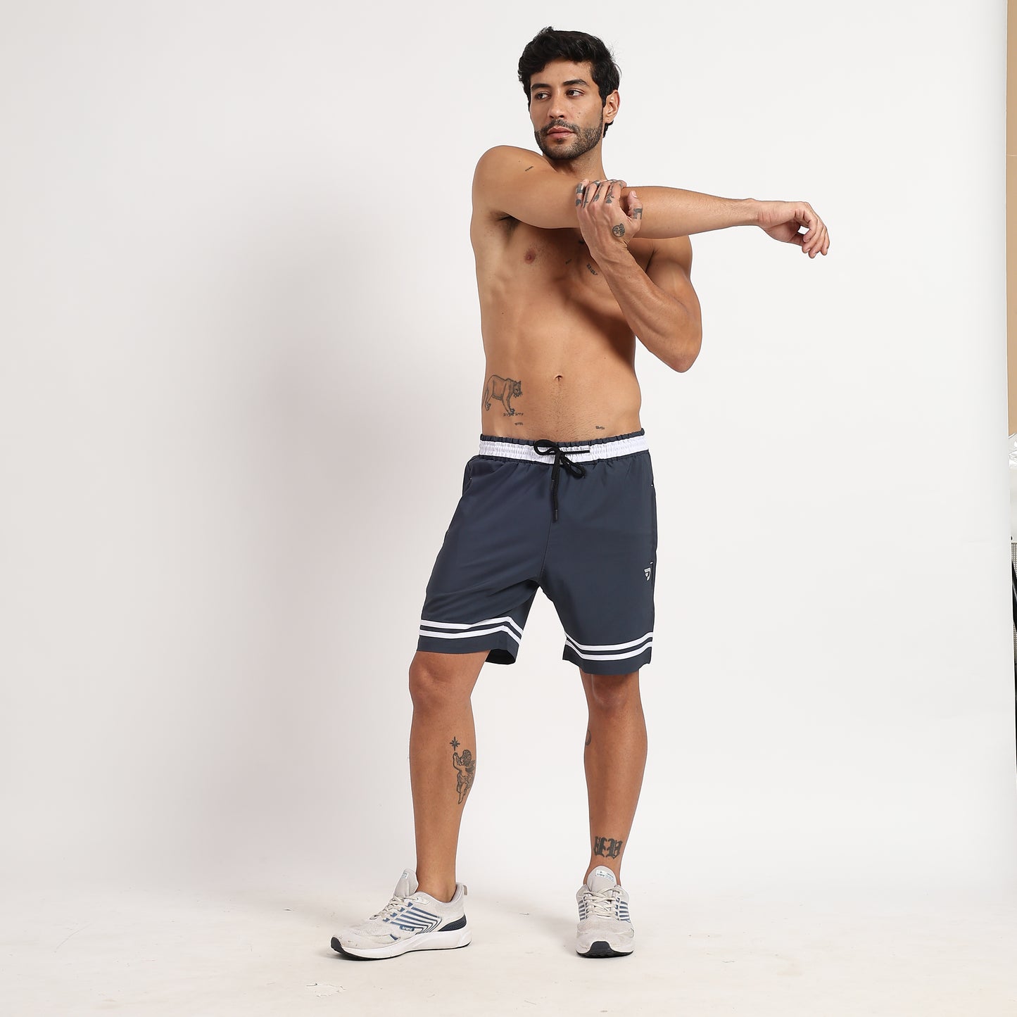White Stripe Shorts