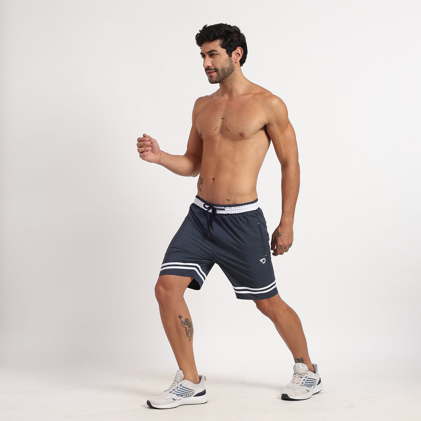 White Stripe Shorts
