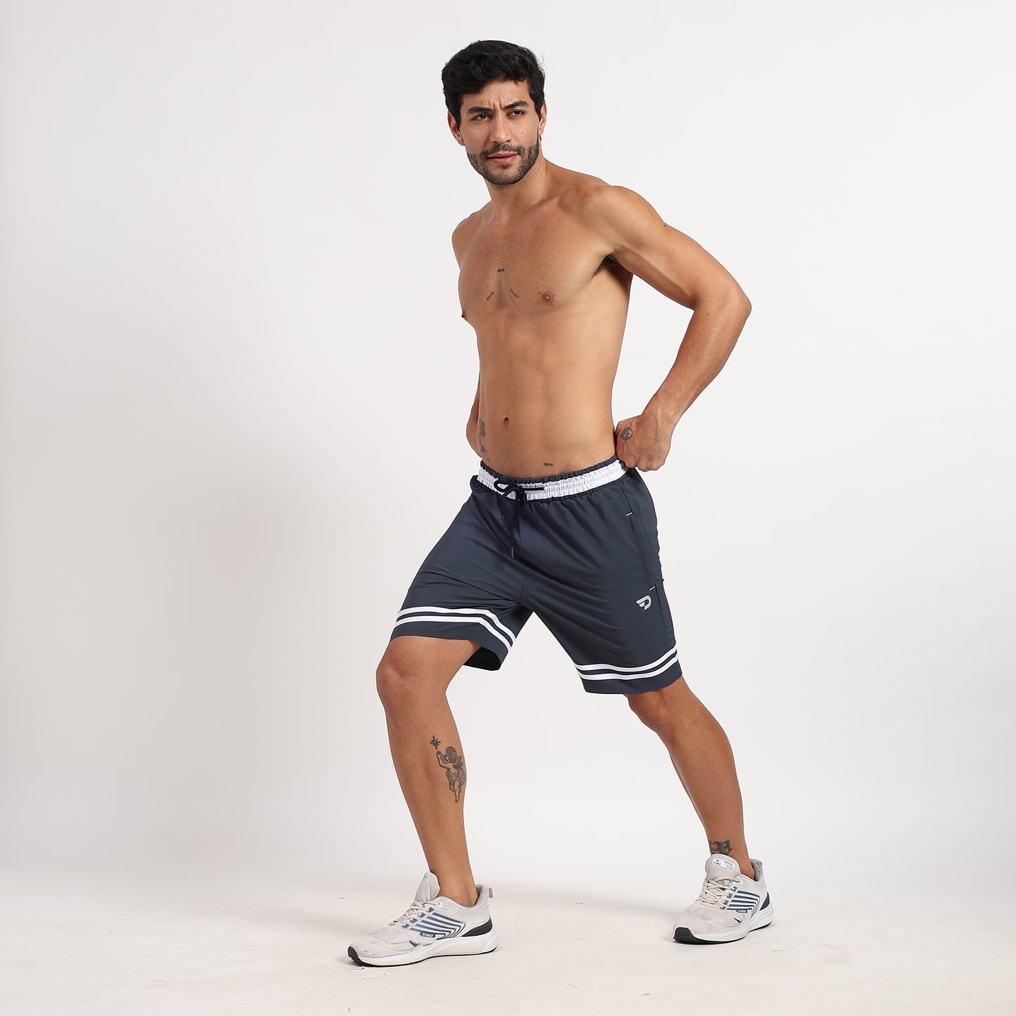 White Stripe Shorts