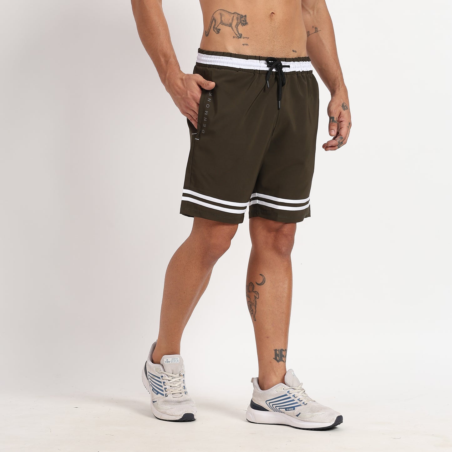 White Stripe Shorts