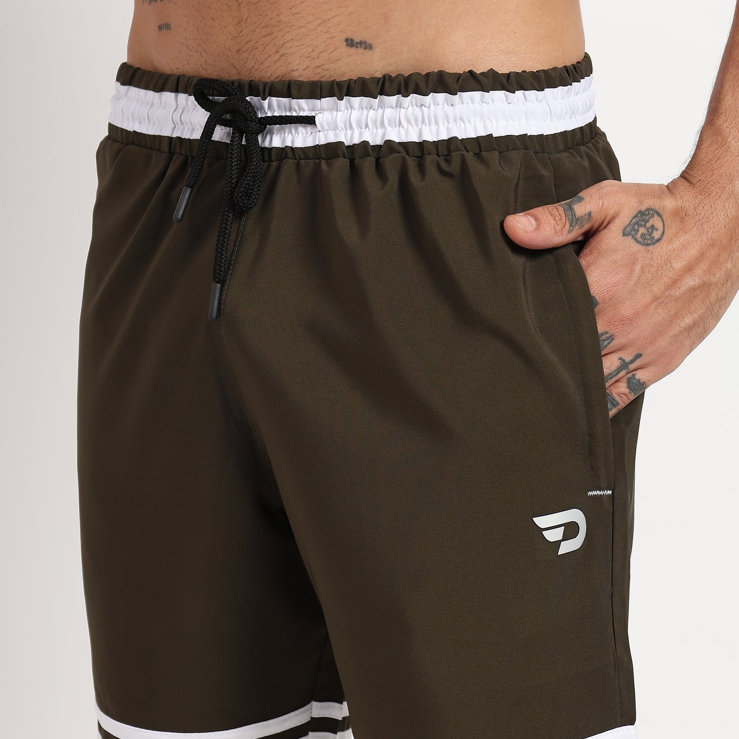 White Stripe Shorts