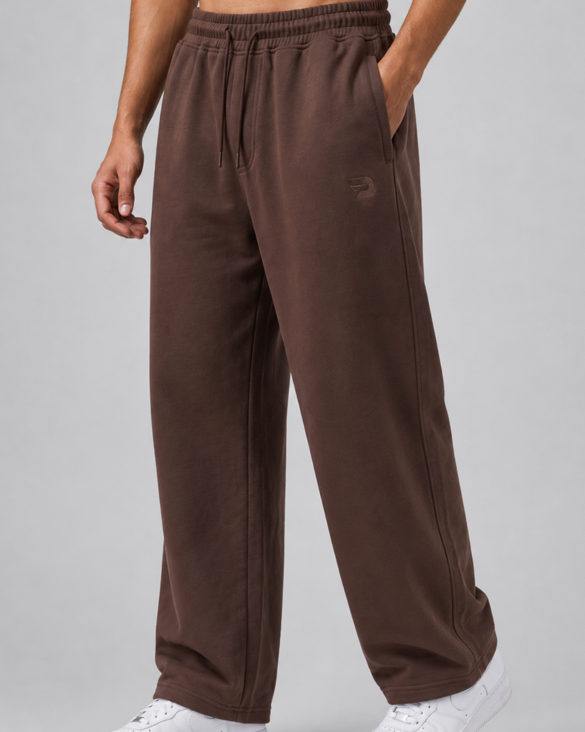 Denmonk Men's 100% Cotton Straight Fit Track Pants